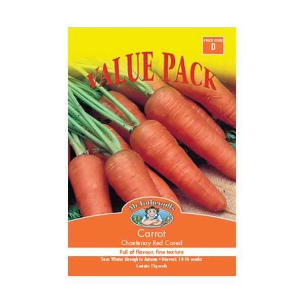 Carrot Chantenay Red Cored Value Pack Seed