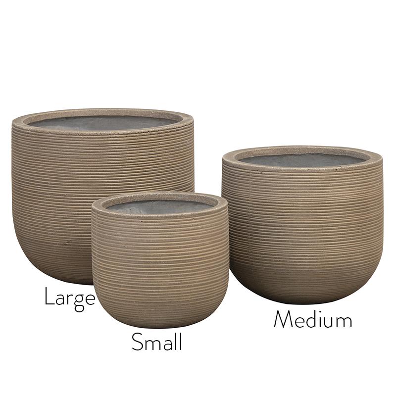 Ficonstone Horizontal Stripe Pot - Large