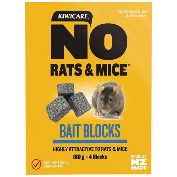 Kiwicare No Rats & Mice Bait Block - 160g