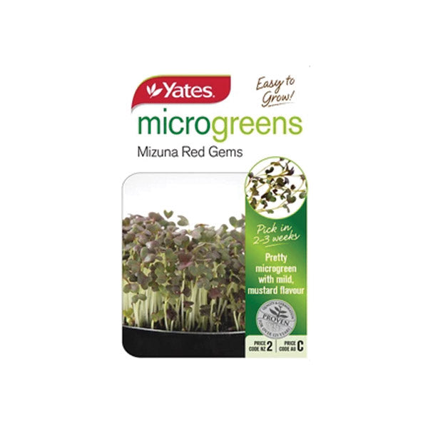 Yates Microgreens Mizuna Red Gems Seeds