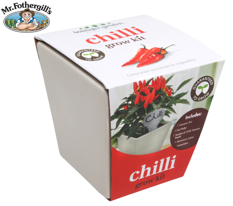 Mr Fothergills Grow Kit Chilli with Ceramic Pot