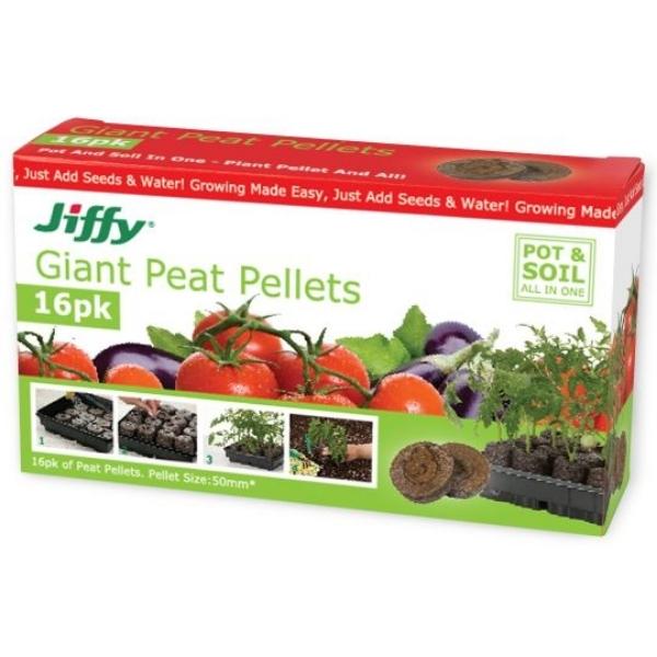 Jiffy Giant Peat Pellets - 16 pack