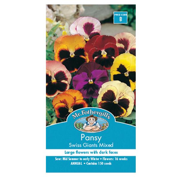 Pansy Swiss Giants Mixed Seed