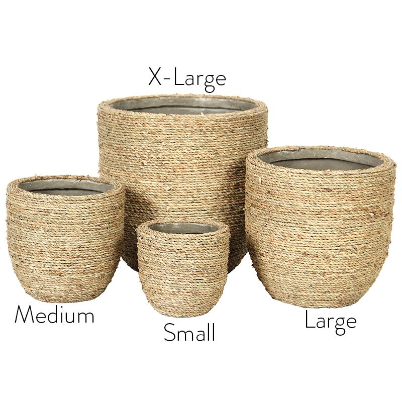 Ro-Grass Tapered Pot Natural - Large