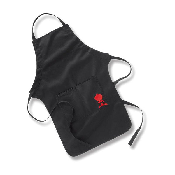 Weber Black Apron with Red Kettle Motif