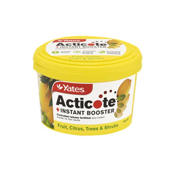 Yates Acticote + Instant Booster Controlled Release Fertiliser For Fruit, Citrus, Trees, Shrubs - 500gm
