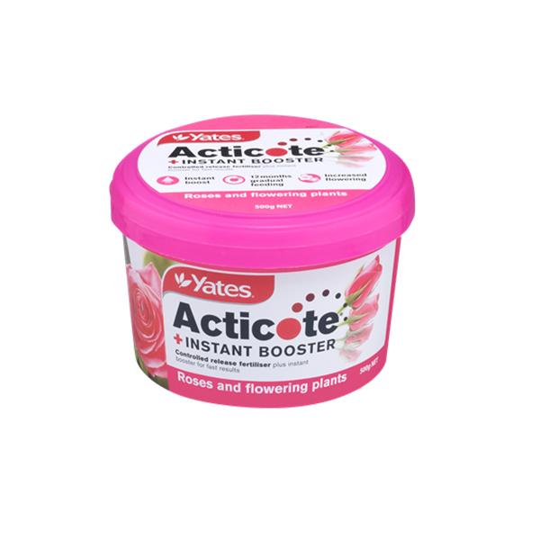 Yates Acticote + Instant Booster Controlled Release Fertiliser For Roses & Flowering Plants - 500gm