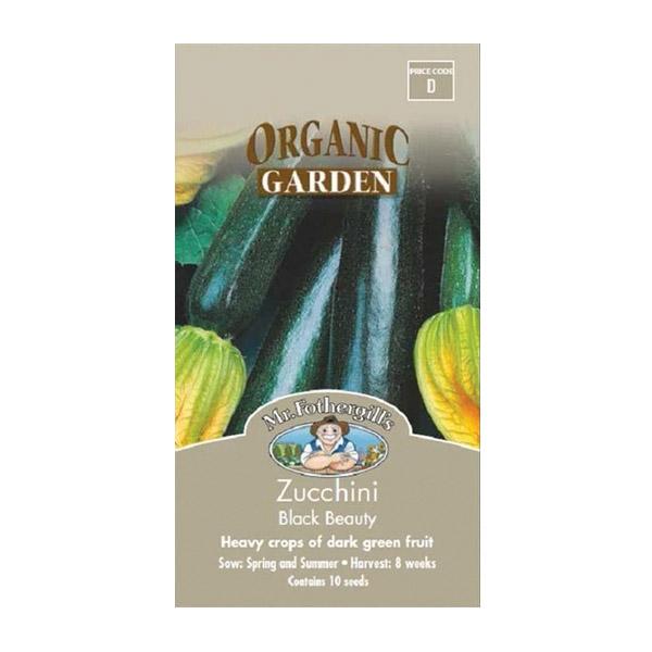 Zucchini Black Beauty Organic Seed
