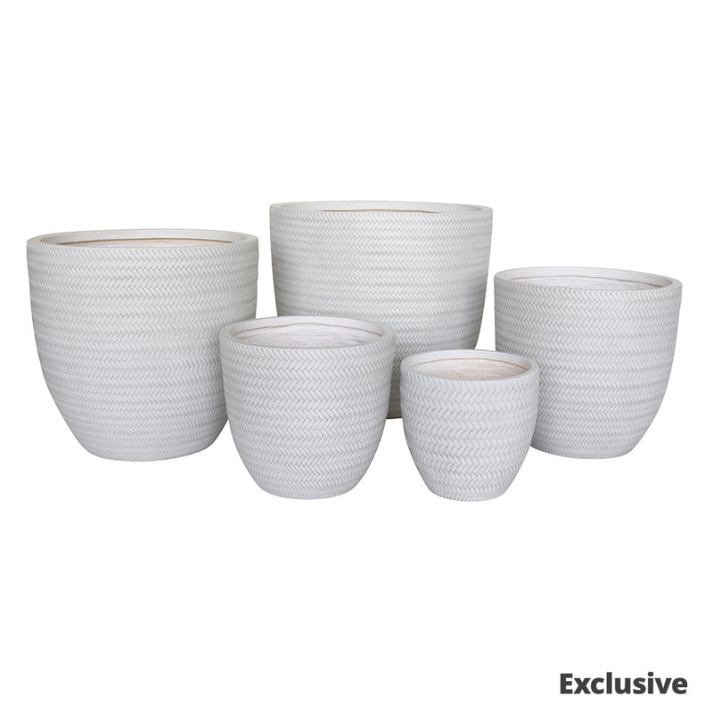 Bamboo Egg Pot - White - XXL