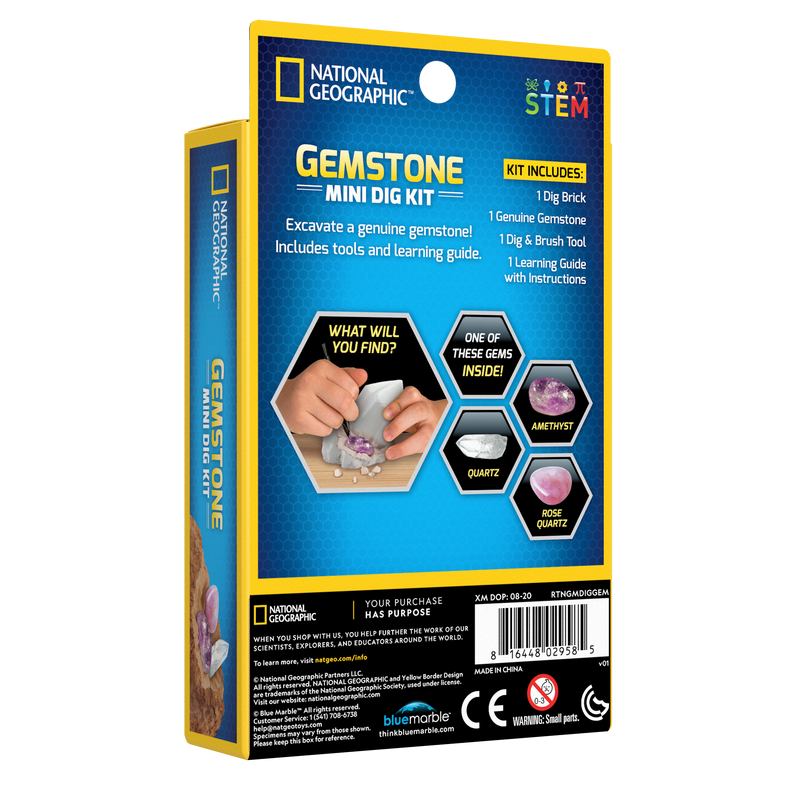 National Geographic Carded Gemstone Mini Dig